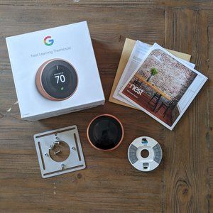 Google Nest Learning Thermostat in Copper